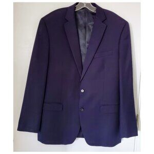Ralph Lauren Wool Navy Two-Button Blazer Sport Coat Jacket Size 43L Old Money